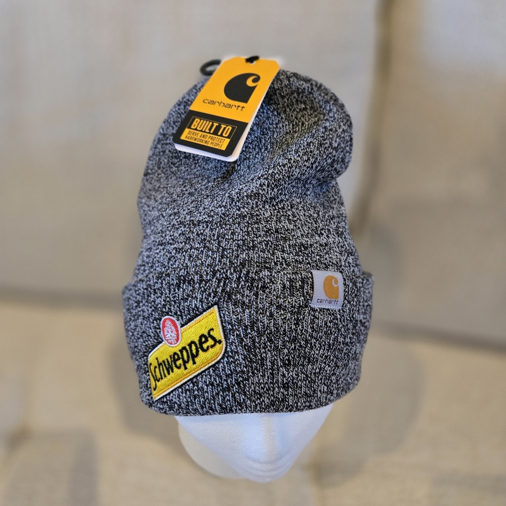 NWT Carhartt Beanie Schweppes Collab New Gray Heather Knit Gift Hat